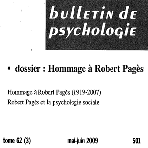 Bulletin Psychologique : Robert Pagès Bulletin Psychologique : Robert Pagès